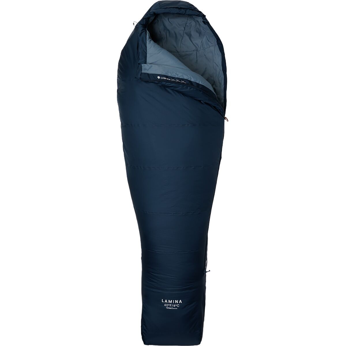 Mountain Hardwear Lamina Sleeping Bag: 40F Synthetic in Hardwear Navy - Size: Long/Left Zip