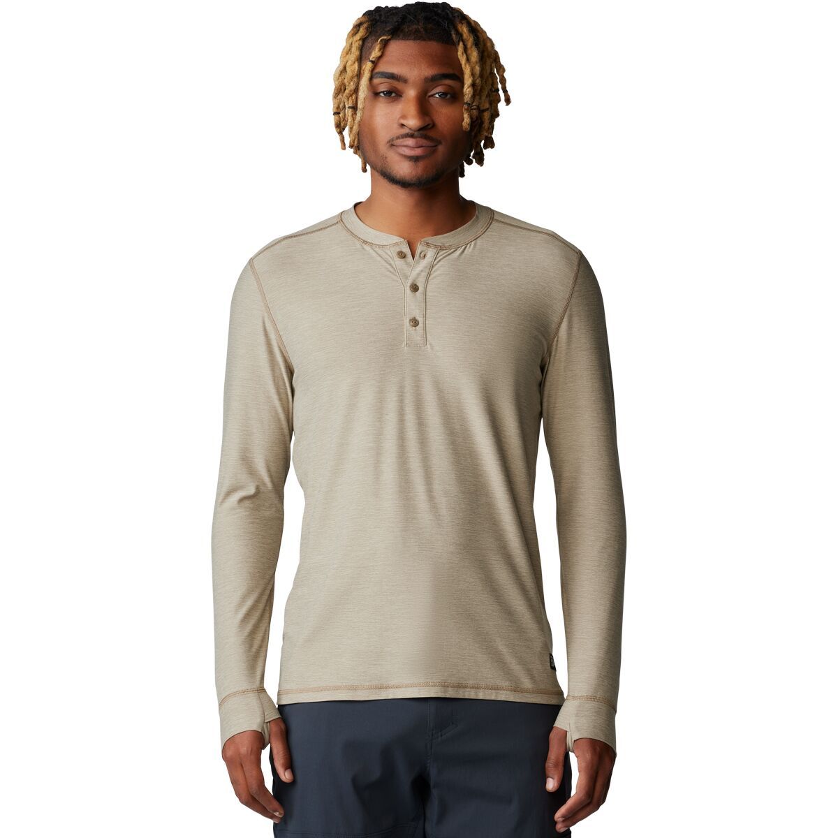 Mountain Hardwear Men's Chill Action Long-Sleeve Crew in Trail Dust Heather - Size: XXL