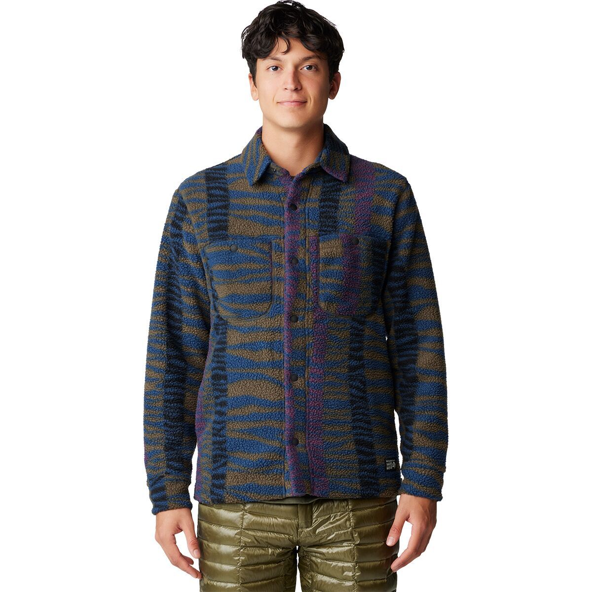 Mountain Hardwear Men's HiCamp Shacket in Ridgeline Ridge Stripe Print - Size: XL