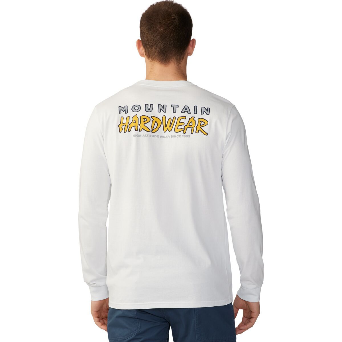 Mountain Hardwear Men's Logo Landscape Long-Sleeve T-Shirt in Teton Blue - Size: Small