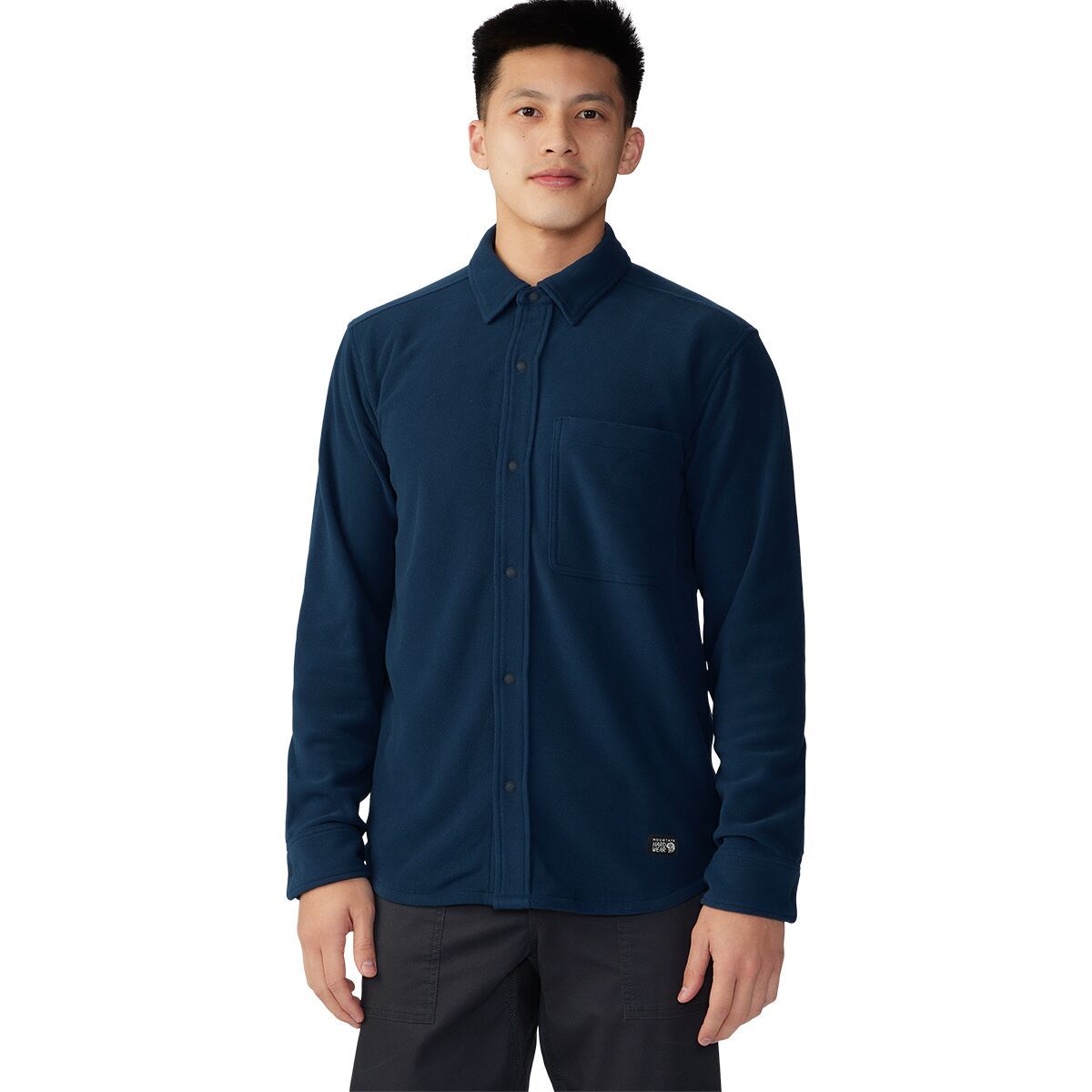 Mountain Hardwear Men's Microchill Long-Sleeve Shirt in Golden Brown Heather - Size: Medium