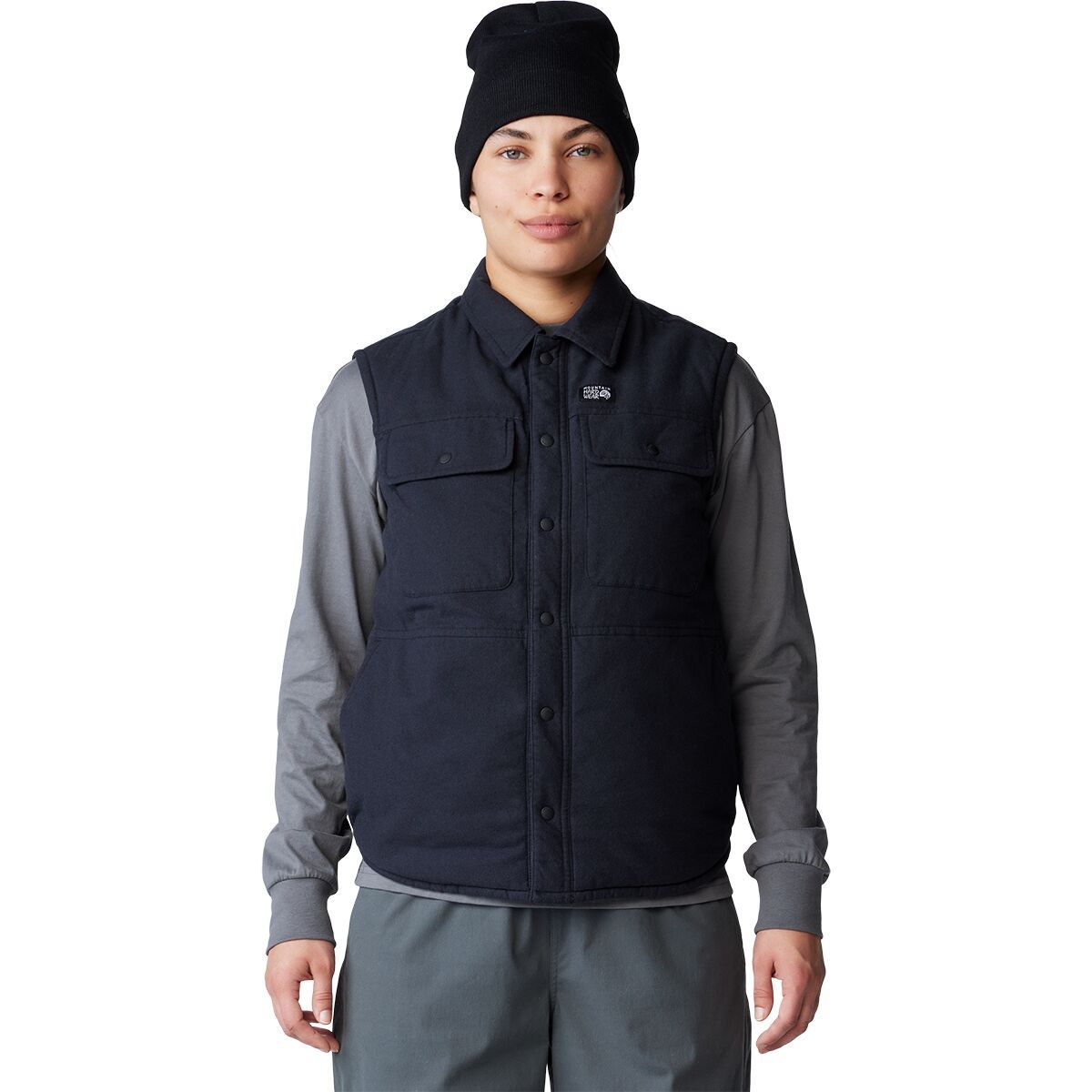 Mountain Hardwear Women's Dolores Insulated Flannel Vest in Black - Size: Small