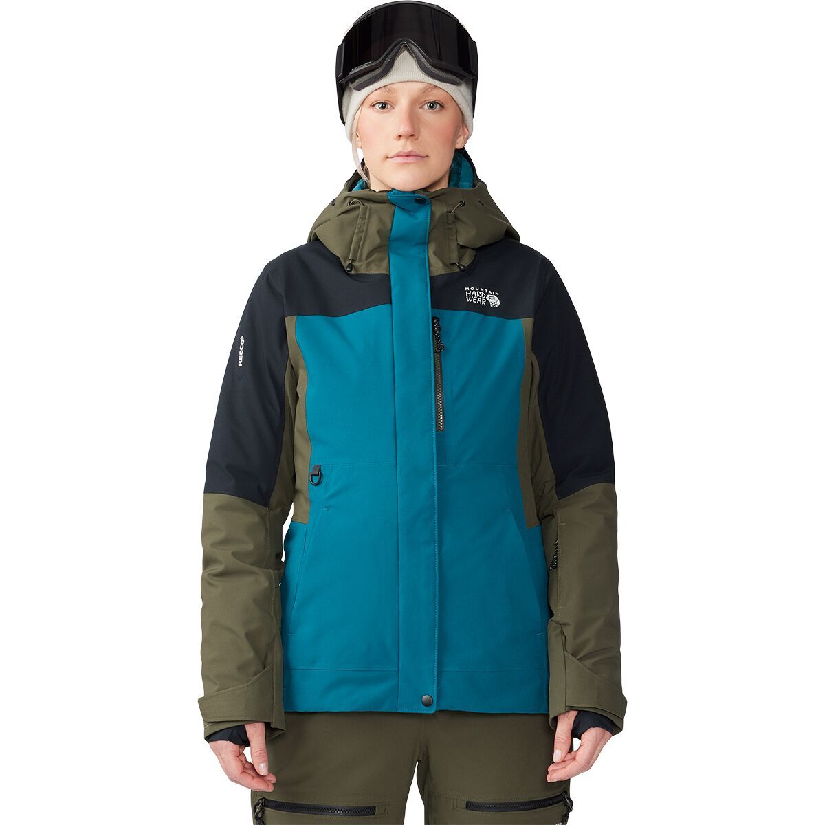 Mountain Hardwear Women's Powder Maven Jacket in Corozo Nut Ice Dye Print - Size: XS