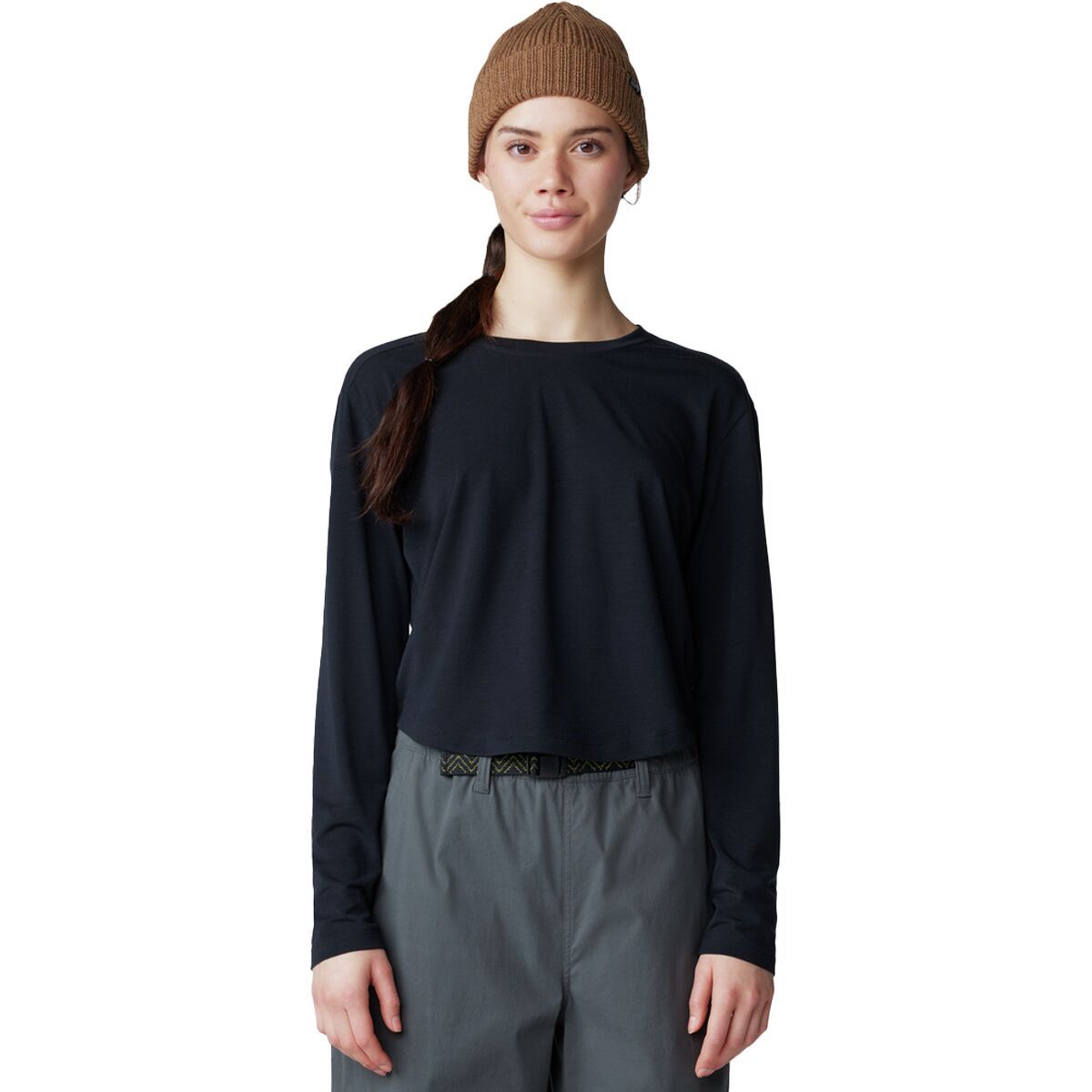 Mountain Hardwear Women's Trek N Go Long-Sleeve Top in Black - Size: XS