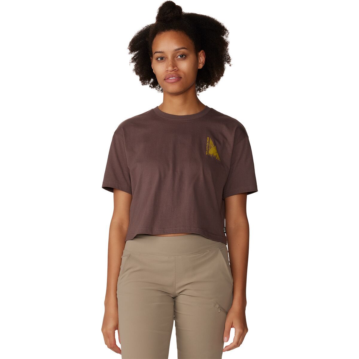 Mountain Hardwear Women's Jagged Peak Boxy Crop Short-Sleeve Top in Wisteria - Size: Large