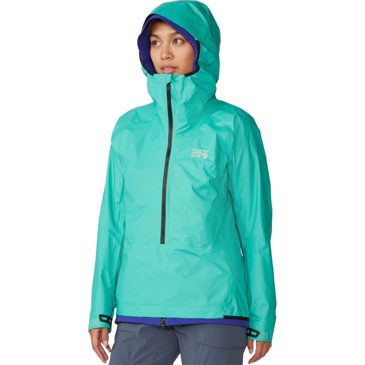Mountain Hardwear Women's Premonition UL Anorak in Blue Slate - Size: XL