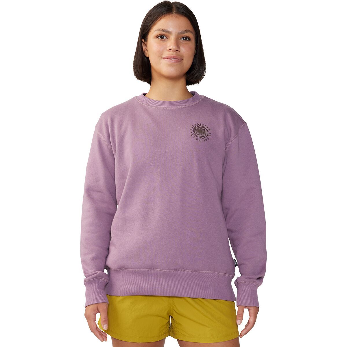 Mountain Hardwear Women's Spiral Pullover Crew Sweatshirt in Dark Daze - Size: Large