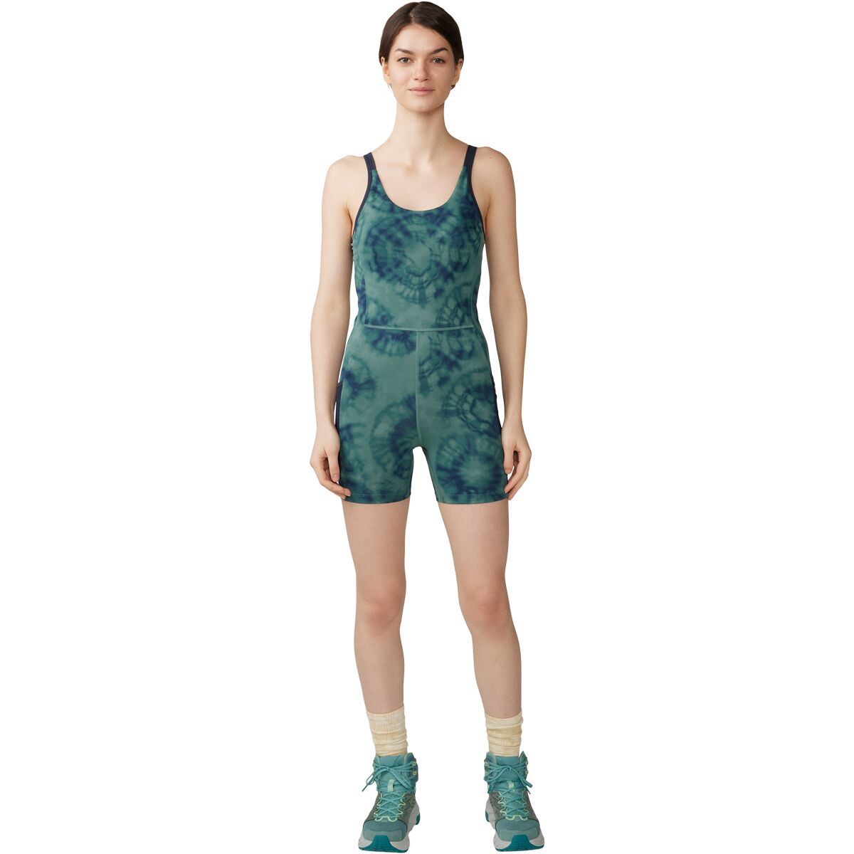 Mountain Hardwear Women's Yuba Trail Onesie in Blue Pine Spore Dye Print - Size: S/Regular