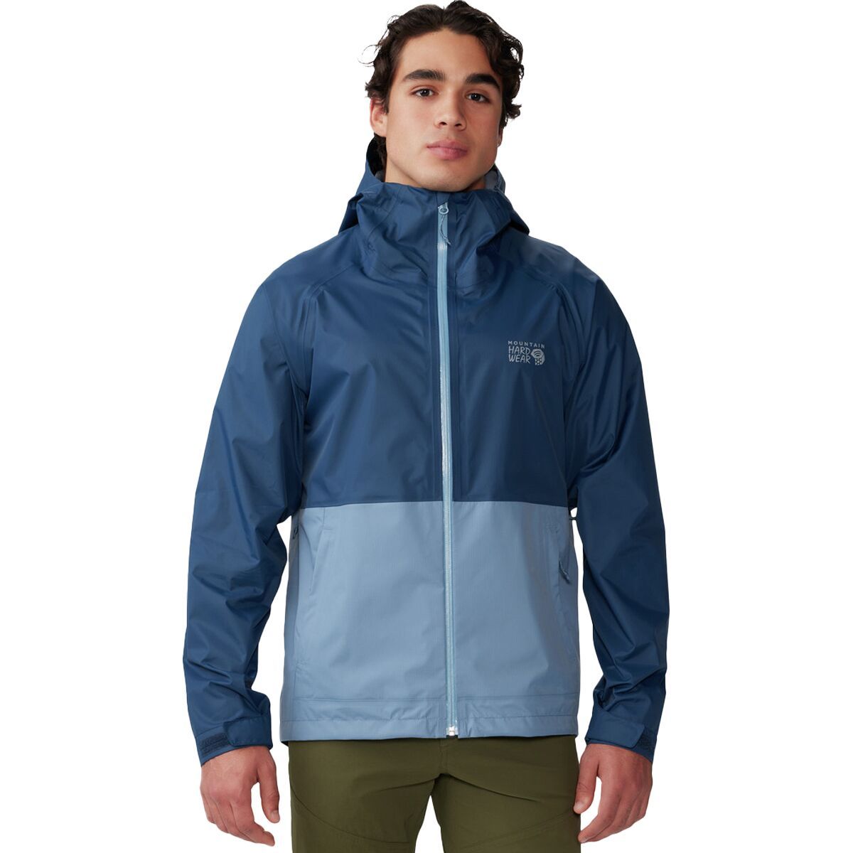Mountain Hardwear Men's Threshold Jacket in Light Zinc / Hardwear Navy - Size: XXL