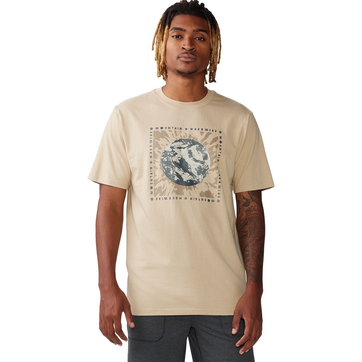 Mountain Hardwear Men's Tie Dye Earth Short-Sleeve T-Shirt in Carob - Size: Small