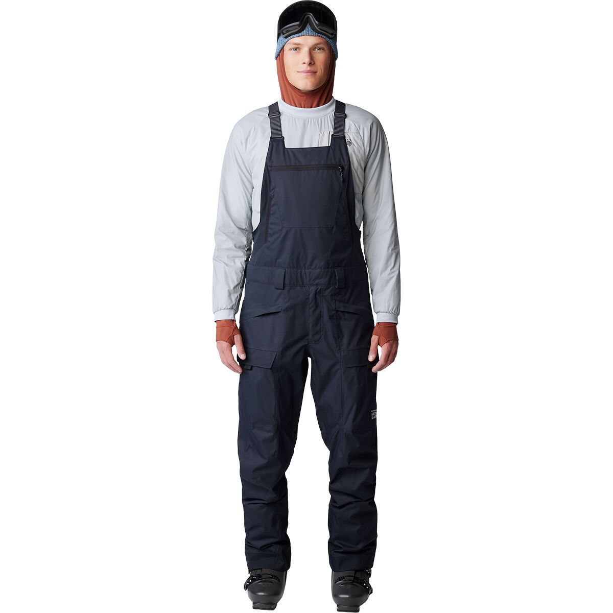 Mountain Hardwear Men's Firefall Bib Pant in Montauk Blue Snowdrifts Print - Size: L/Regular