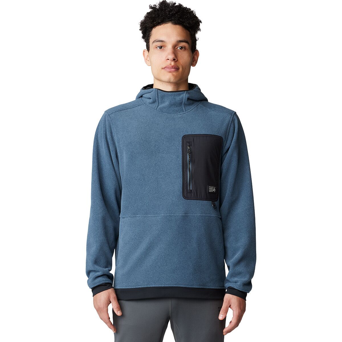 Mountain Hardwear Men's First Tracks Fleece Pullover Hoodie in Iron Oxide Stria Print - Size: Large