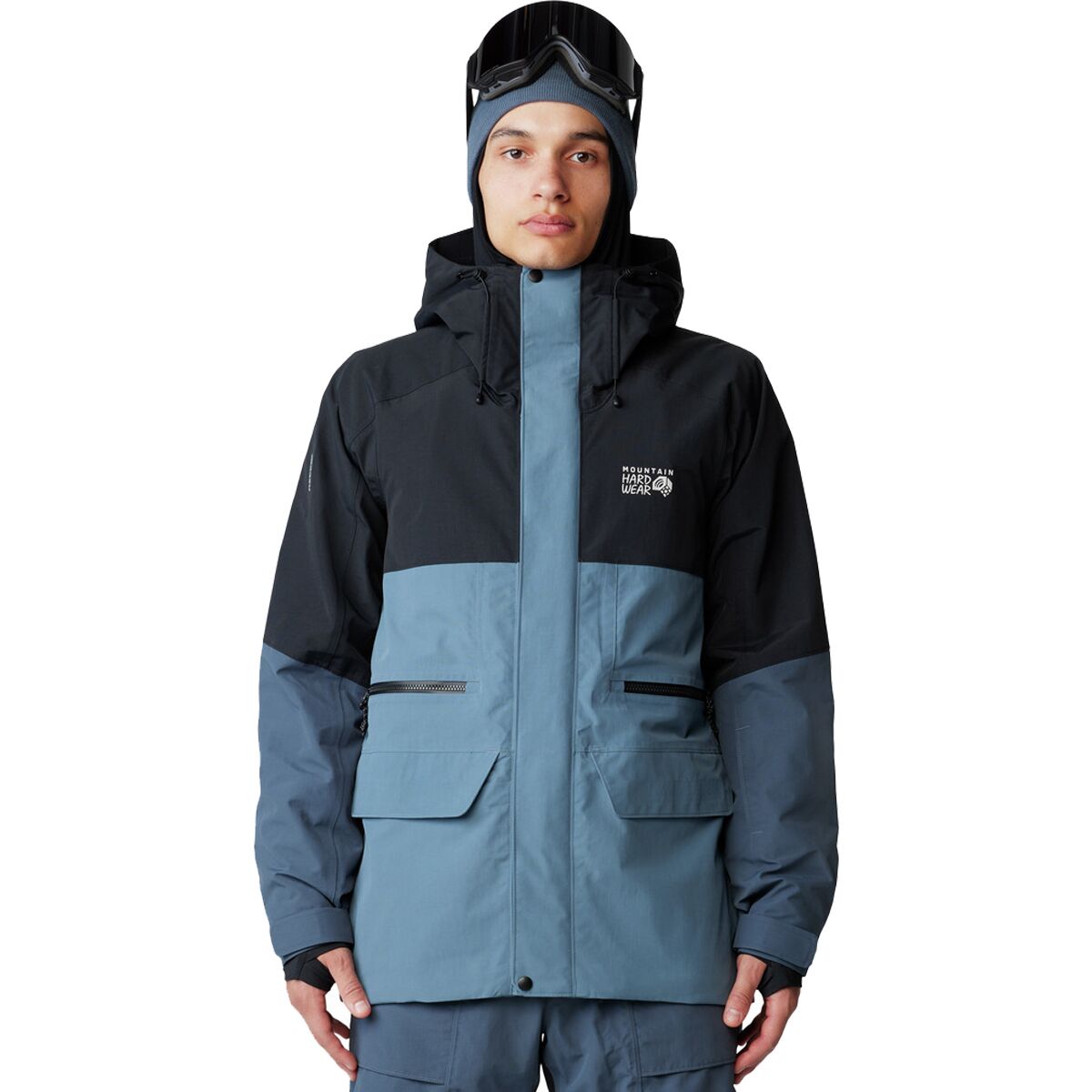 Mountain Hardwear Men's First Tracks Jacket in Asiatic Blue / Montauk Blue / Black - Size: XL