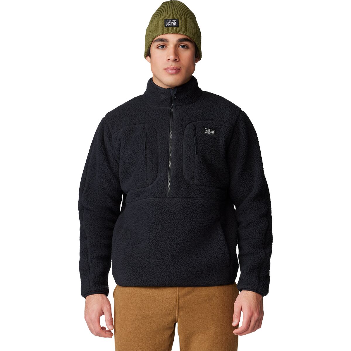 Mountain Hardwear Men's HiCamp Fleece Pullover in Black - Size: Small