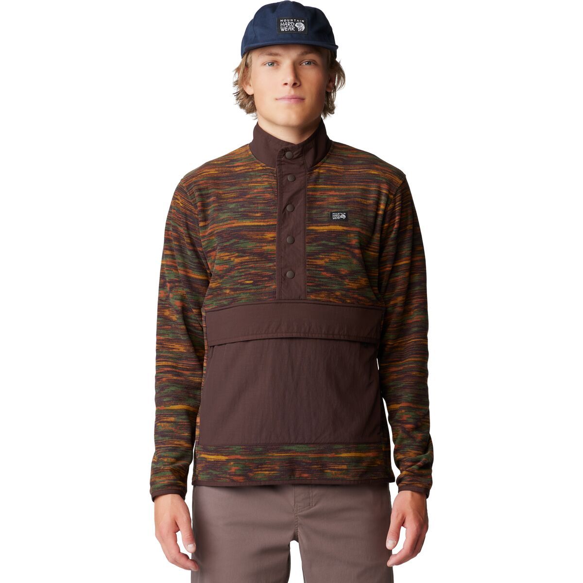 Mountain Hardwear Men's Microchill Snap Pullover in Blue Pine - Size: XL