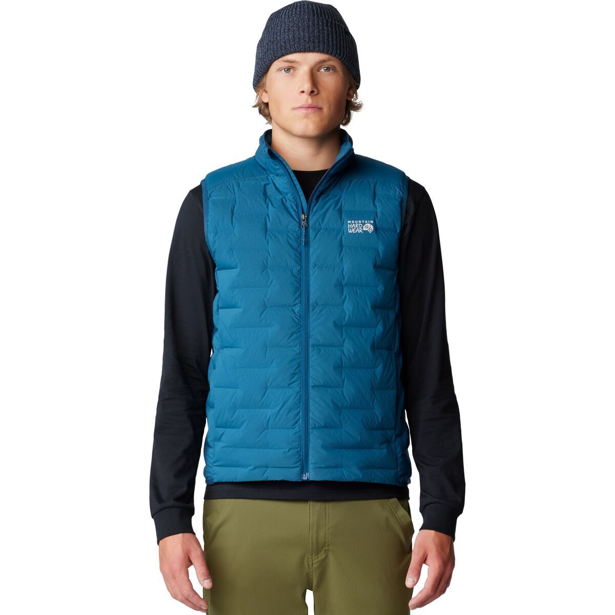 Mountain Hardwear Men's Stretchdown Vest in Dark Caspian - Size: Large