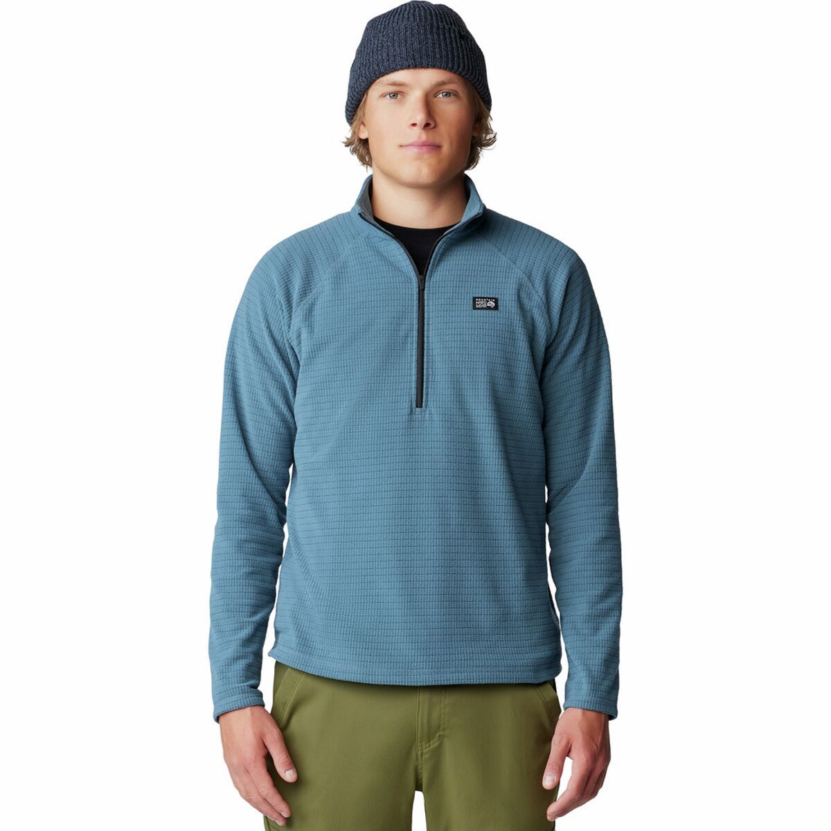 Mountain Hardwear Men's Summit Grid 1/2-Zip Fleece Jacket in Combat Green - Size: Medium