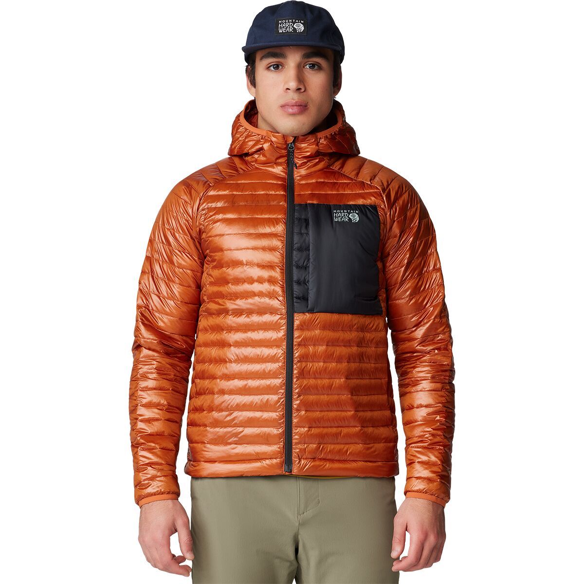 Mountain Hardwear Men's Ventano Hooded Jacket in Raw Carnelian / Black - Size: Small