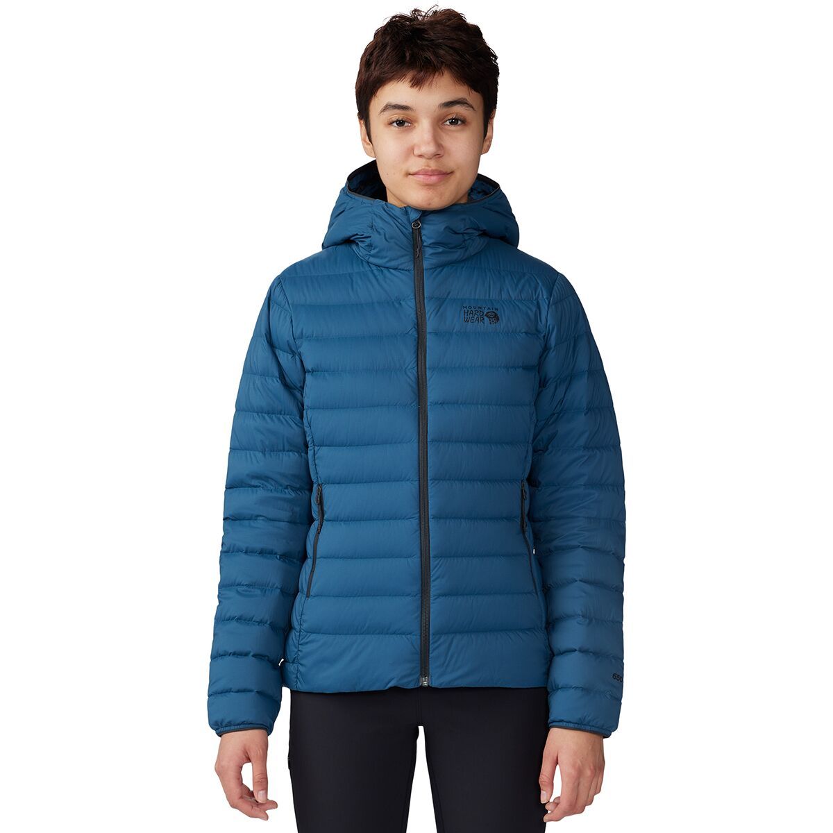 Mountain Hardwear Women's Deloro Down Full-Zip Hooded Jacket in Dark Caspian - Size: XL
