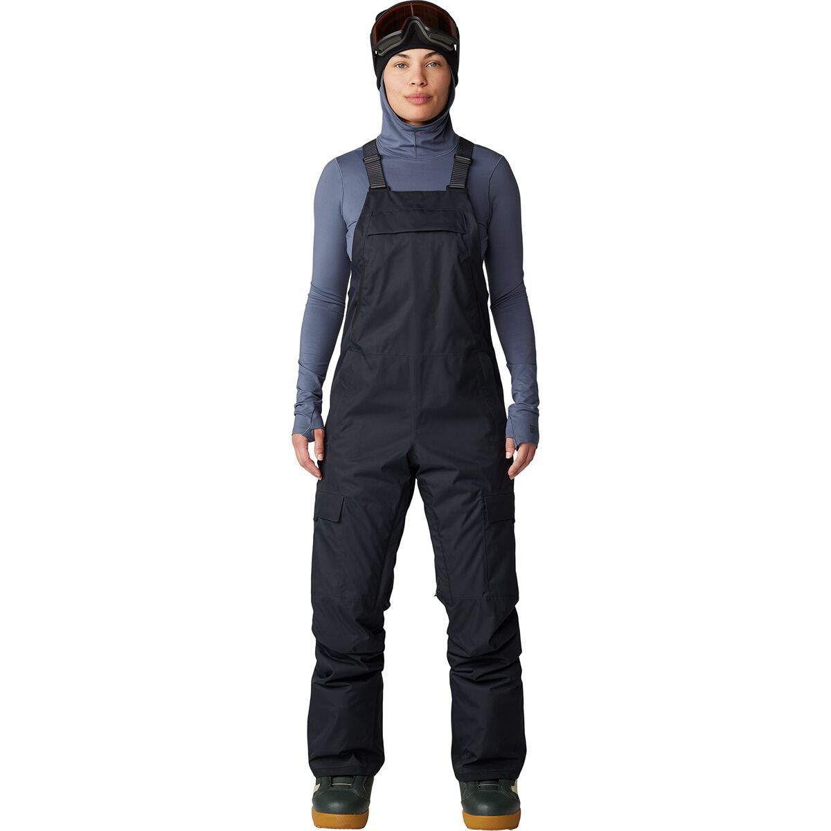 Mountain Hardwear Women's Firefall Bib Pant in Nitric Blue - Size: M/Regular
