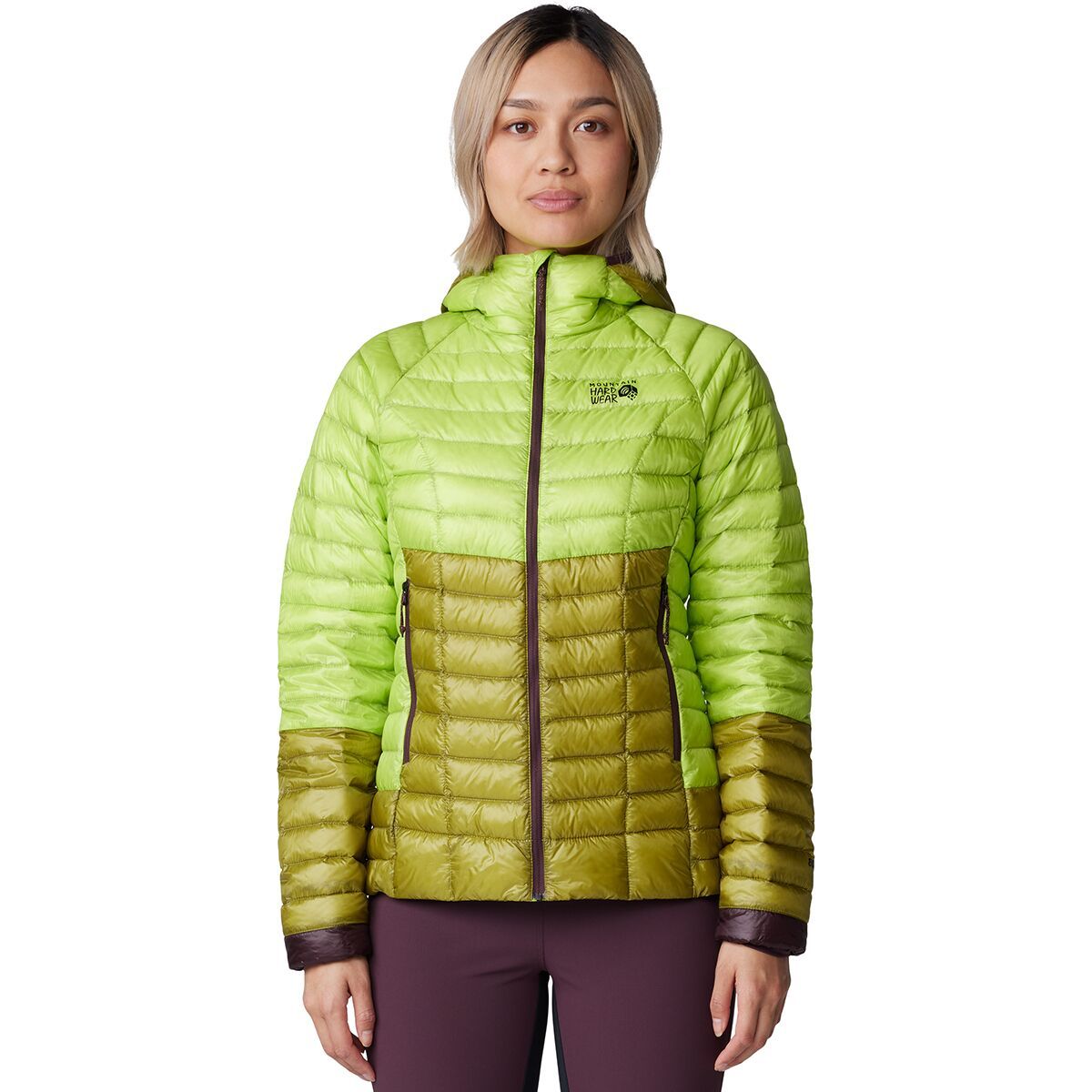 Mountain Hardwear Women's Ghost Whisperer Hooded Down Jacket in Mantis Green - Size: XL