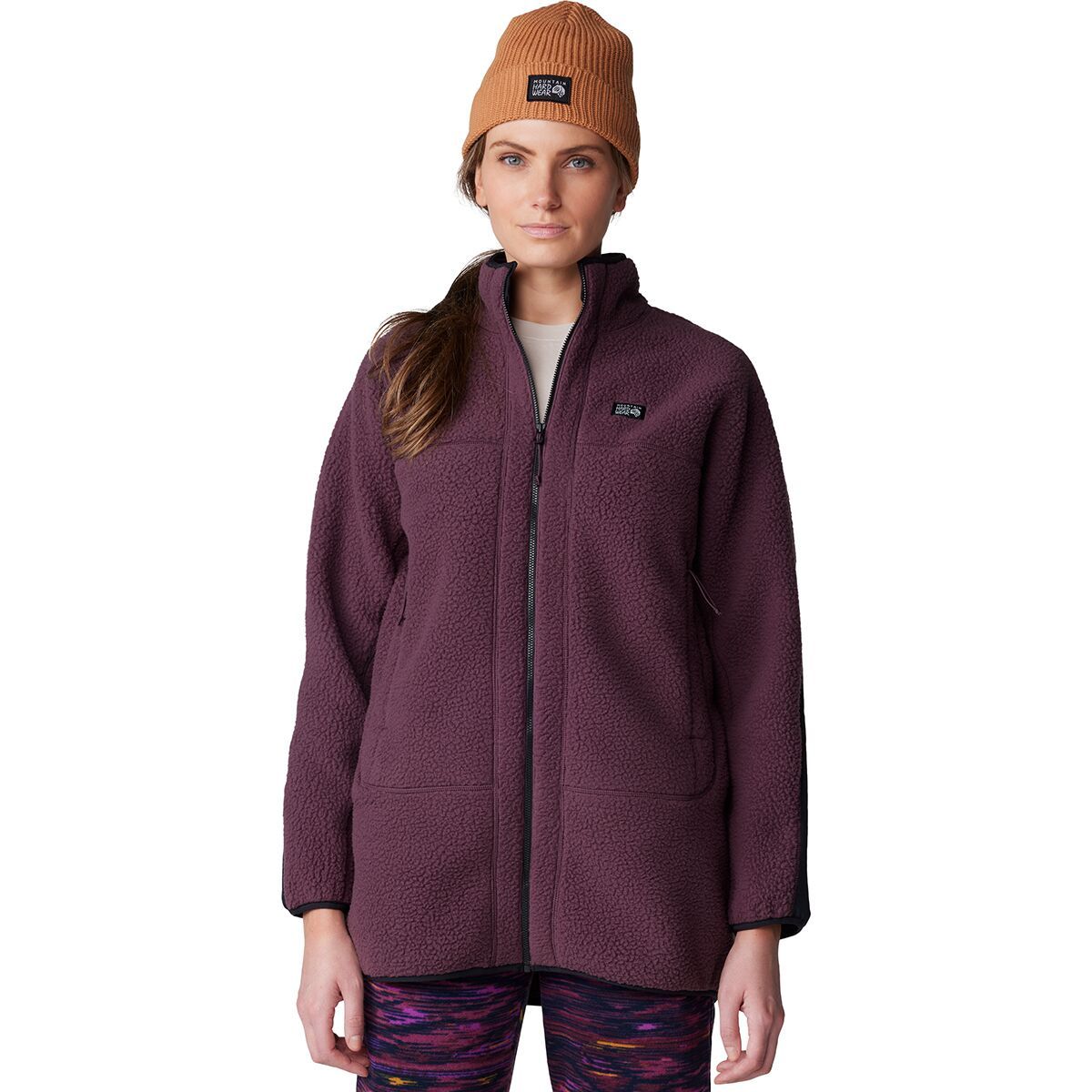 Mountain Hardwear Women's HiCamp Fleece Long Full-Zip Jacket in Blackberry - Size: XL