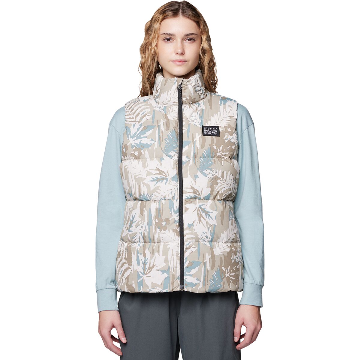 Mountain Hardwear Mountain Hardwear Women's Nevadan Down Vest in Talc Redwoods Camo - Size: XL - $135.00 at Steep and Cheap
