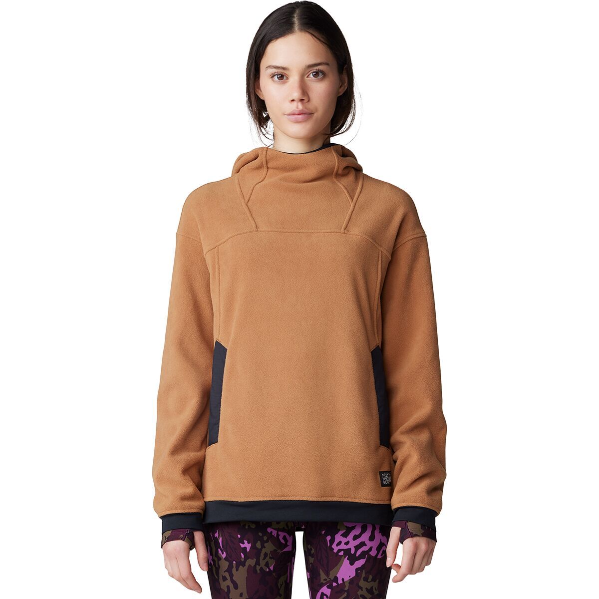 Mountain Hardwear Women's Powder Maven Fleece Pullover Hooded Jacket in Copper Clay - Size: Small