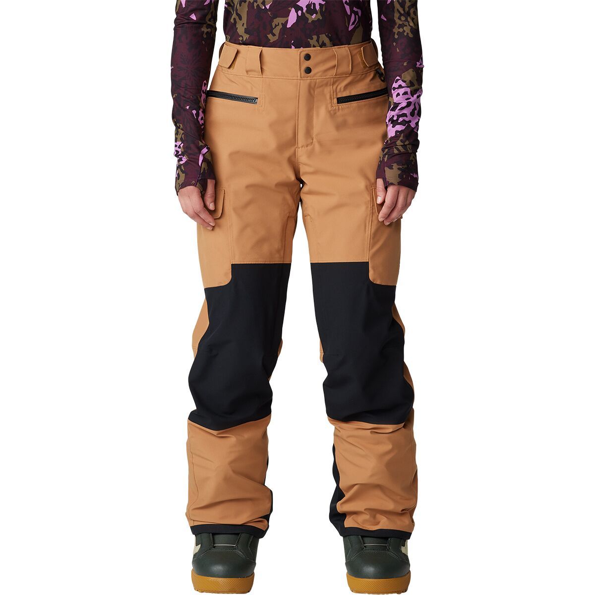 Mountain Hardwear Women's Powder Maven Pant in Copper Clay / Black - Size: M/Regular