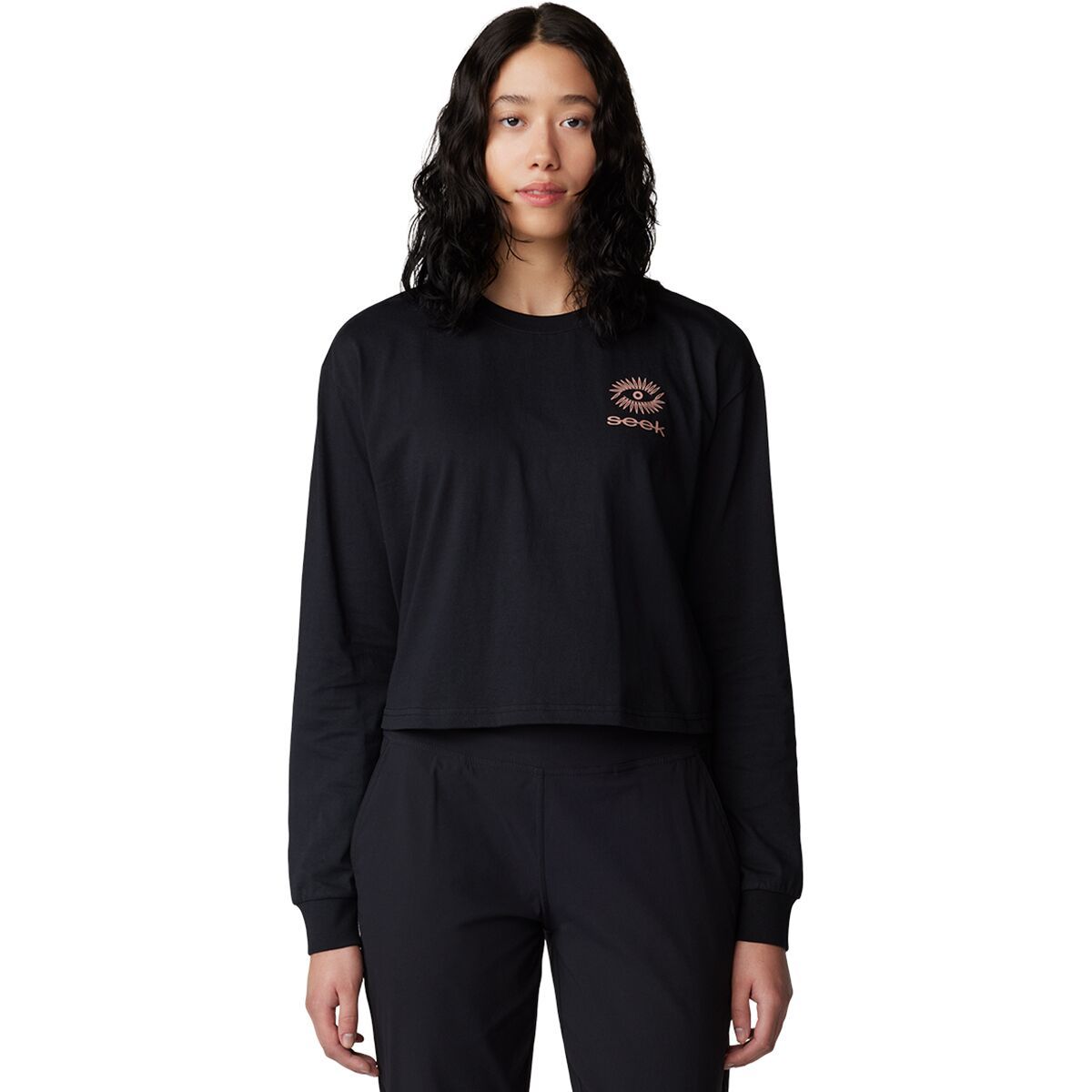 Mountain Hardwear Women's Seek Long-Sleeve Shirt in Black - Size: XL