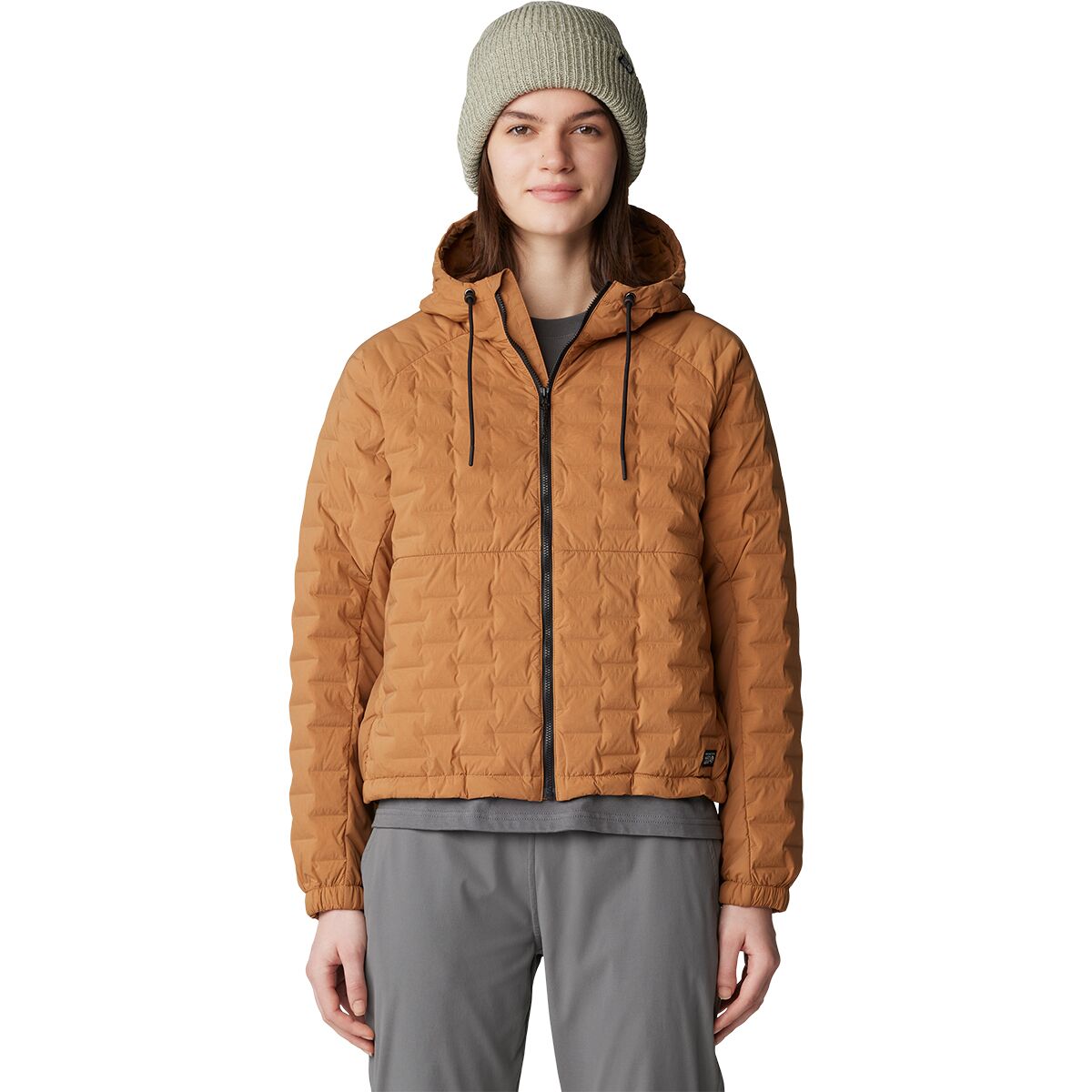 Mountain Hardwear Women's Stretchdown Light Full-Zip Hooded Jacket in Copper Clay - Size: XS