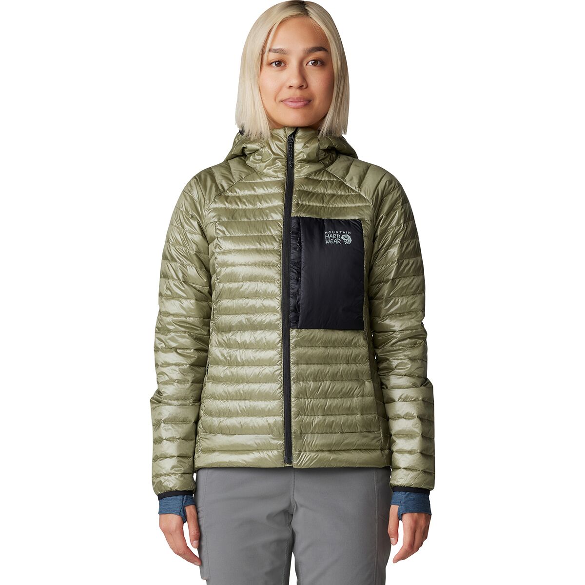Mountain Hardwear Women's Ventano Hoodie in Mantis Green / Black - Size: XL