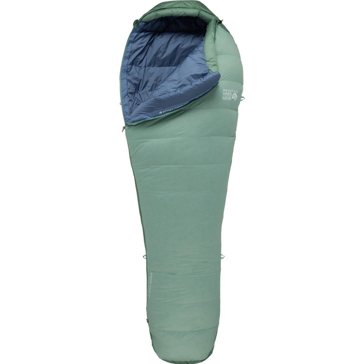 Mountain Hardwear Women's Bishop Pass Sleeping Bag: 30F Down in Mineral Spring - Size: Regular/Right Zip
