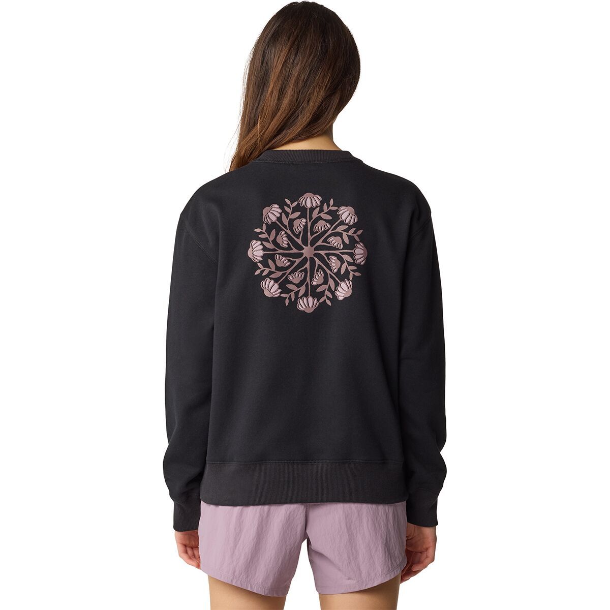 Mountain Hardwear Women's Seek Floral Pullover Crew in Black - Size: Small