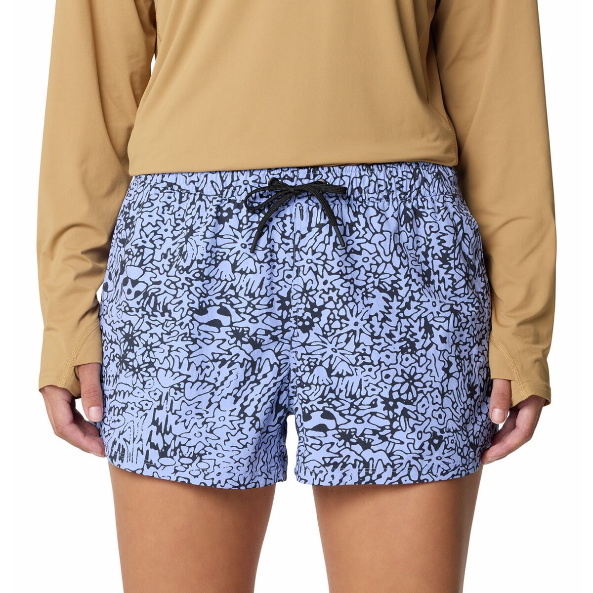 Mountain Hardwear Women's Stryder 3in Swim Short in Light Illusion Forager Print - Size: Small