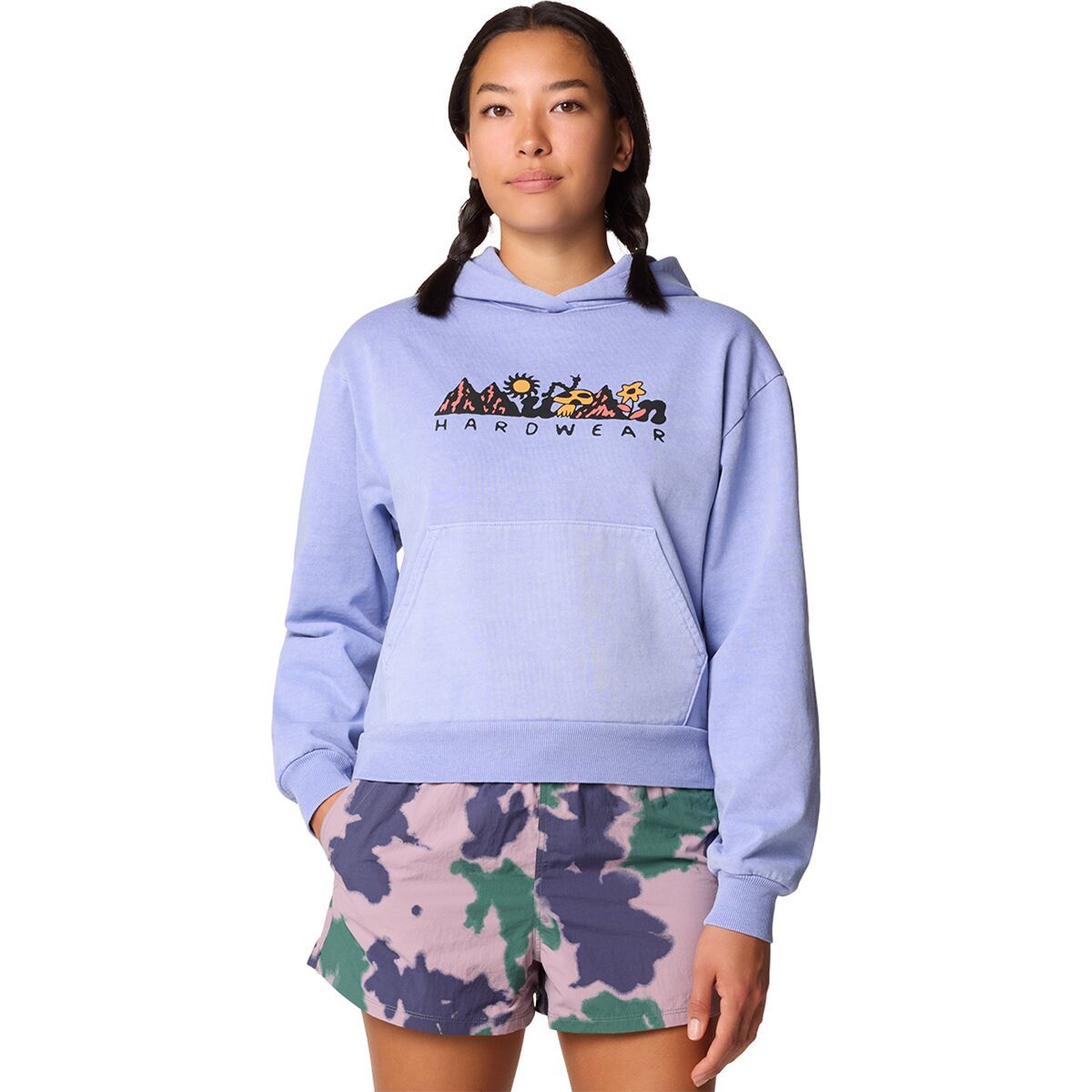 Mountain Hardwear Women's Sun Stash Collab Crop Hoodie in Light Illusion - Size: Small