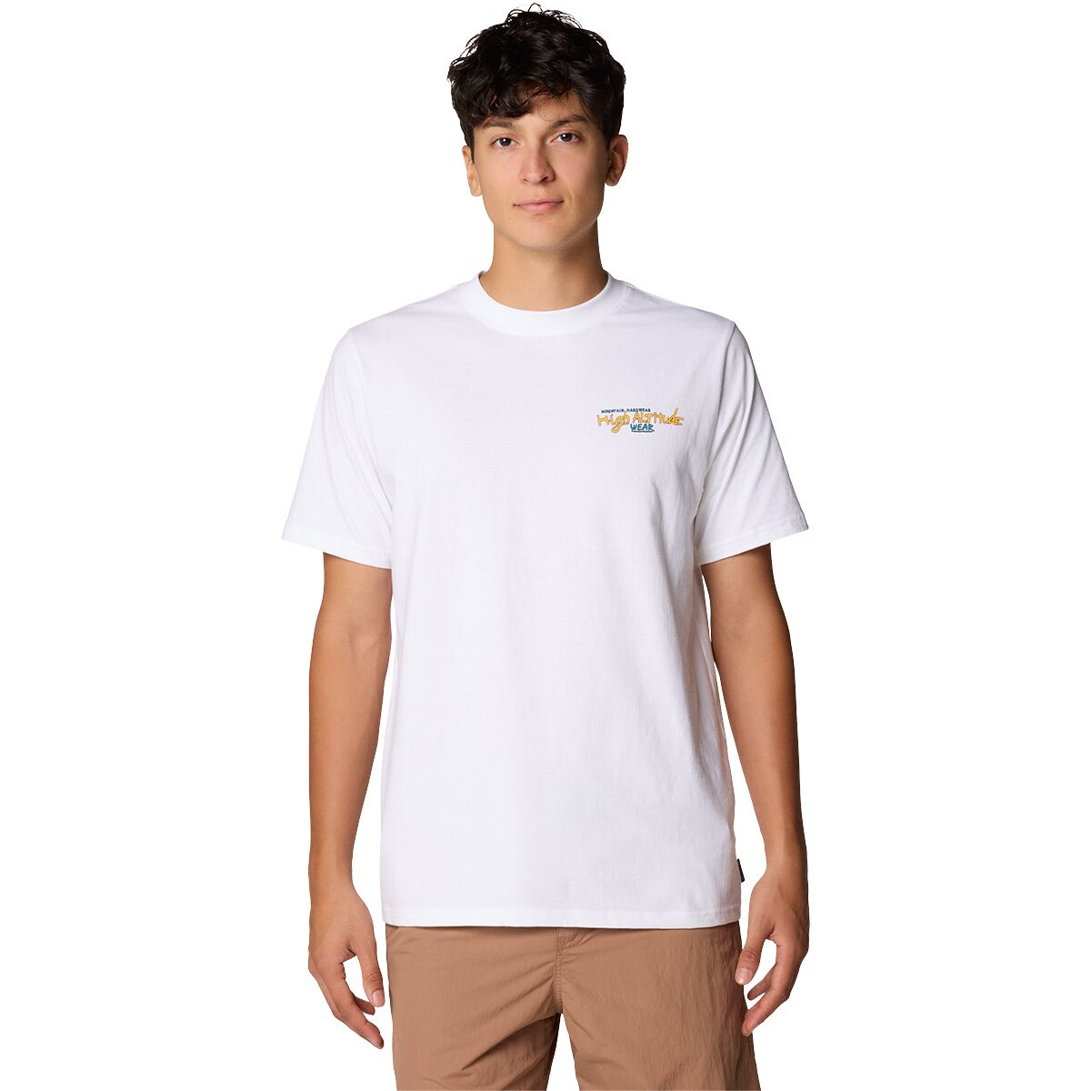 Mountain Hardwear Mountain Hardwear Men's High Alt Short-Sleeve T-Shirt in White - Size: Small - $22.74 at Steep and Cheap