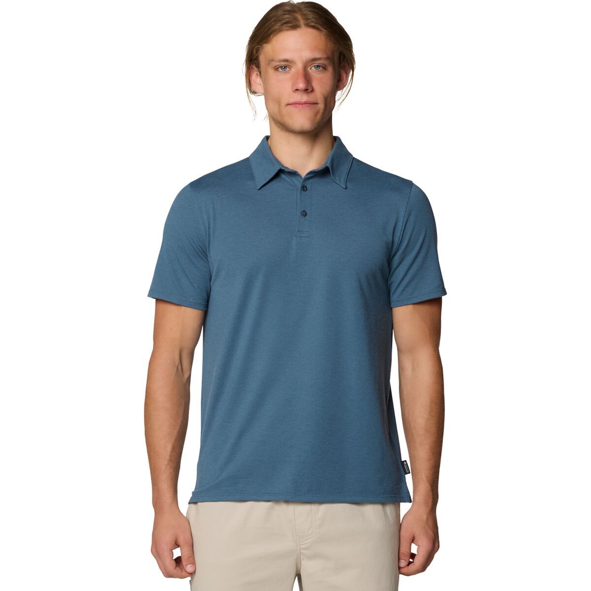 Mountain Hardwear Men's Low Exposure Polo Shirt in Moon Blue - Size: XL