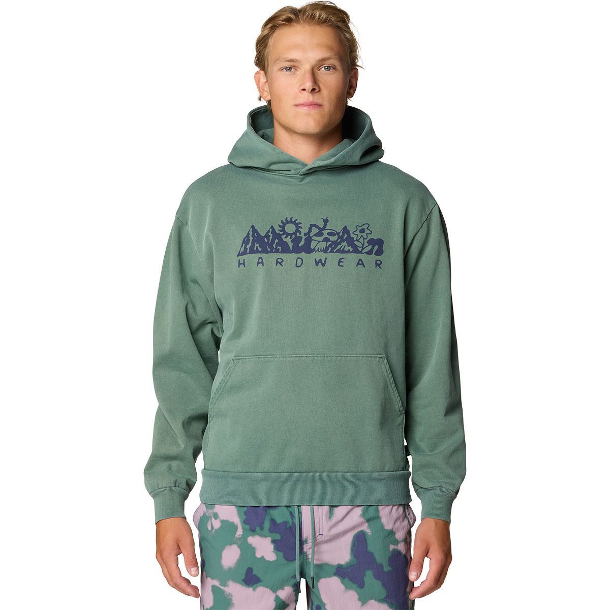 Mountain Hardwear Men's MHW Mountains Collab Hoodie in Blue Pine - Size: XL