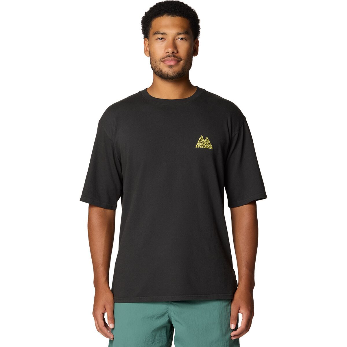 Mountain Hardwear Men's MHW Mountains Collab Short-Sleeve Shirt in Stealth Grey - Size: XL