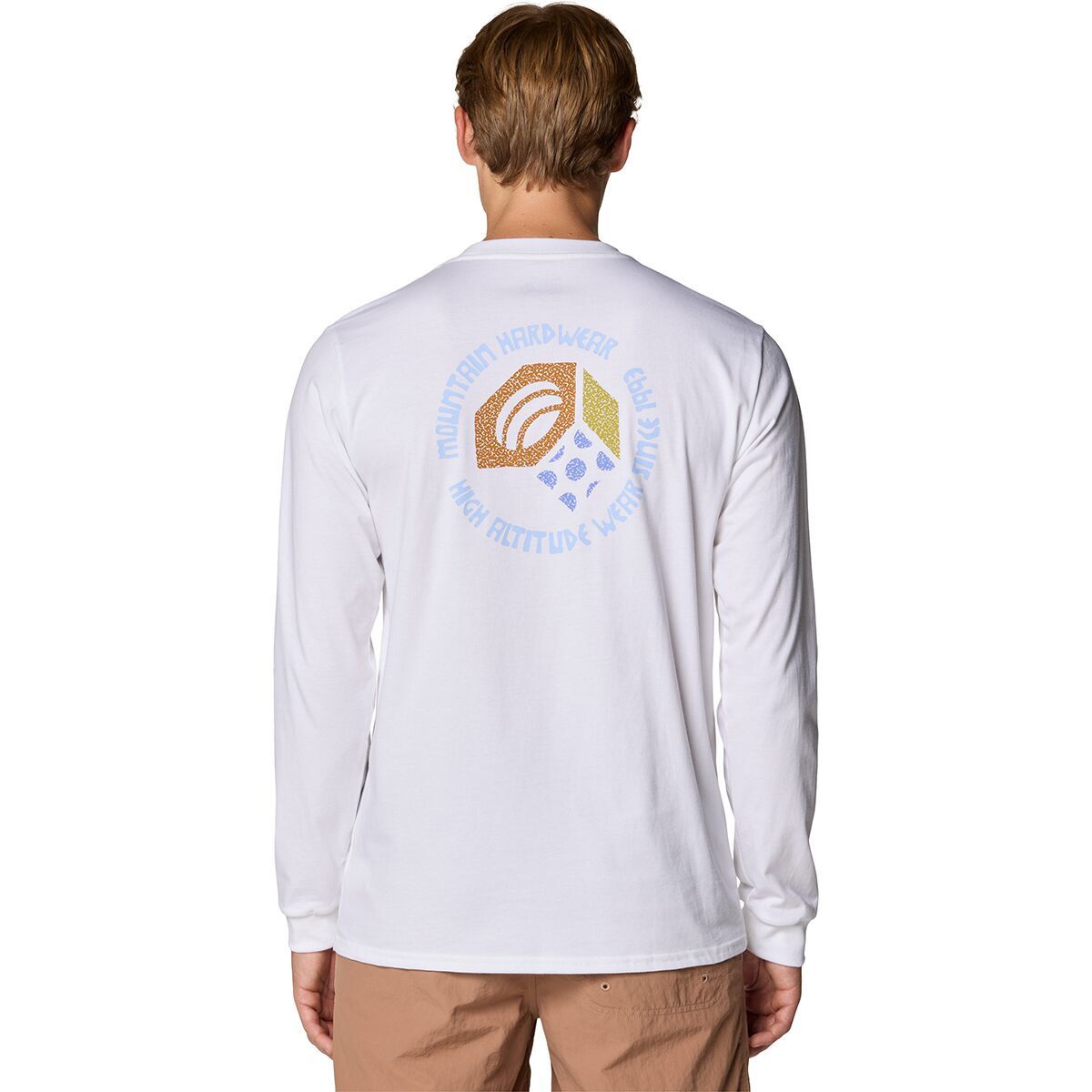 Mountain Hardwear Men's Tri-Color Bolt Long-Sleeve Shirt in White - Size: Large