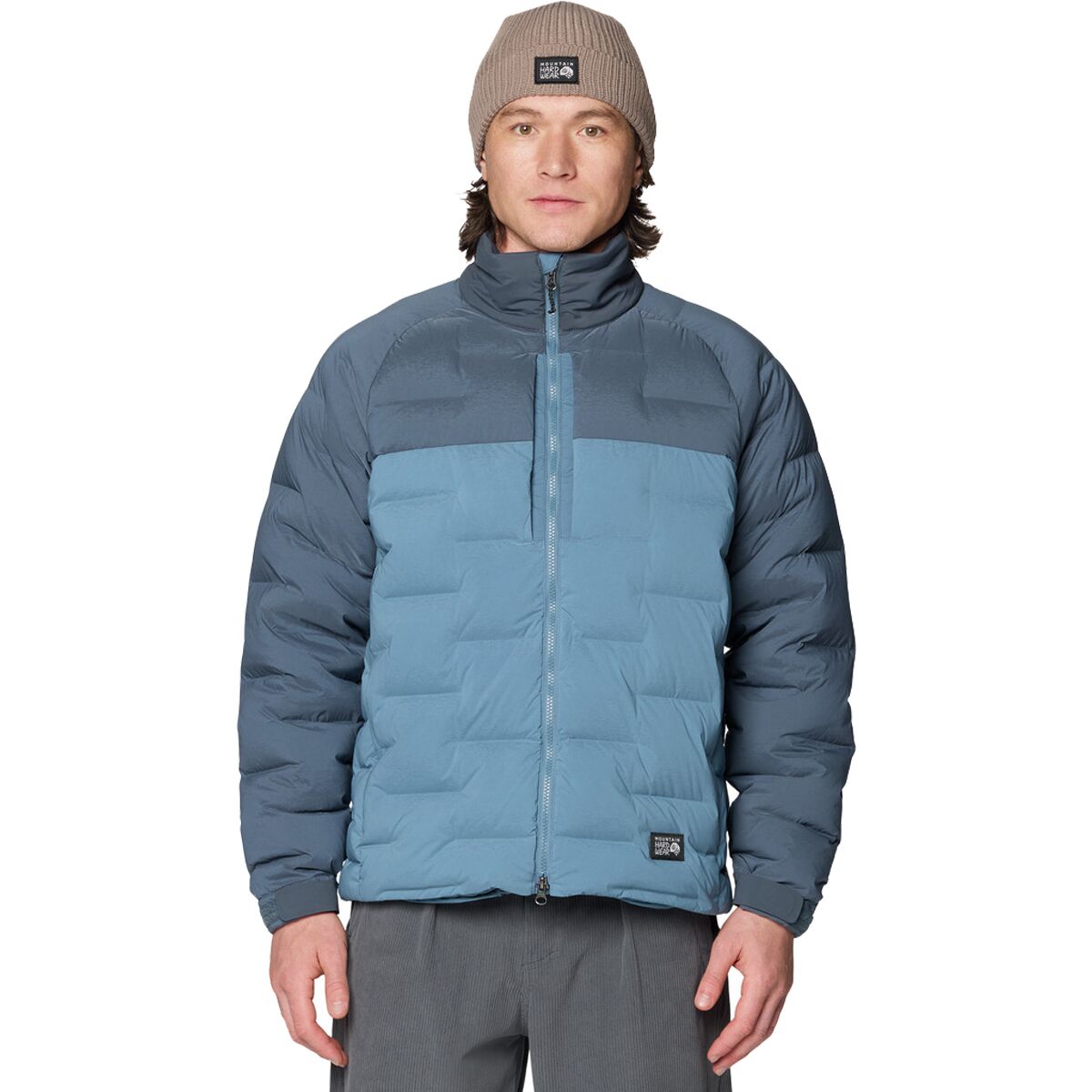 Mountain Hardwear Men's Stretchdown Big Baffle Jacket in Adriatic Blue / Moon Blue - Size: Small