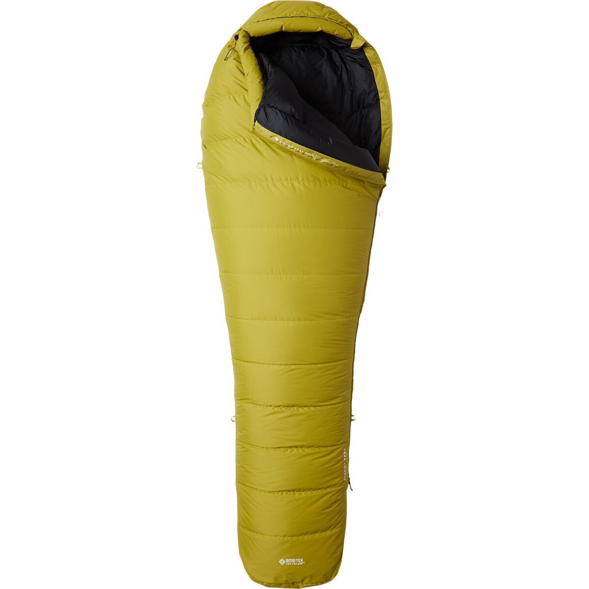 Mountain Hardwear Bishop Pass Windstopper Sleeping Bag: 0F Down in Bright Olive - Size: Regular/Left Zip