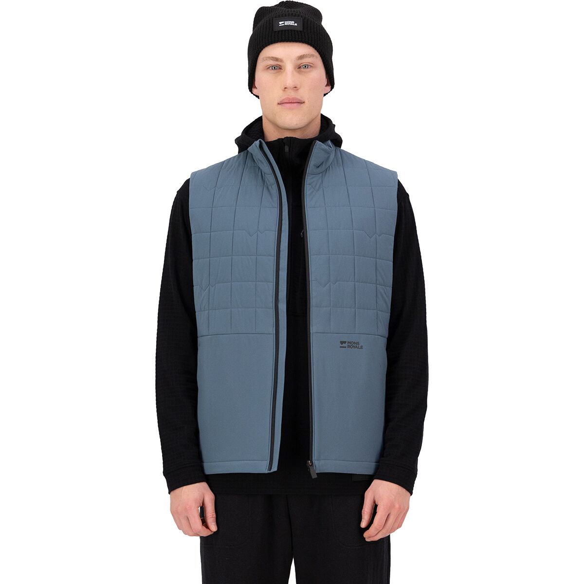 Mons Royale Men's Canyon Merino Insulated Vest in Goblin Blue - Size: Small