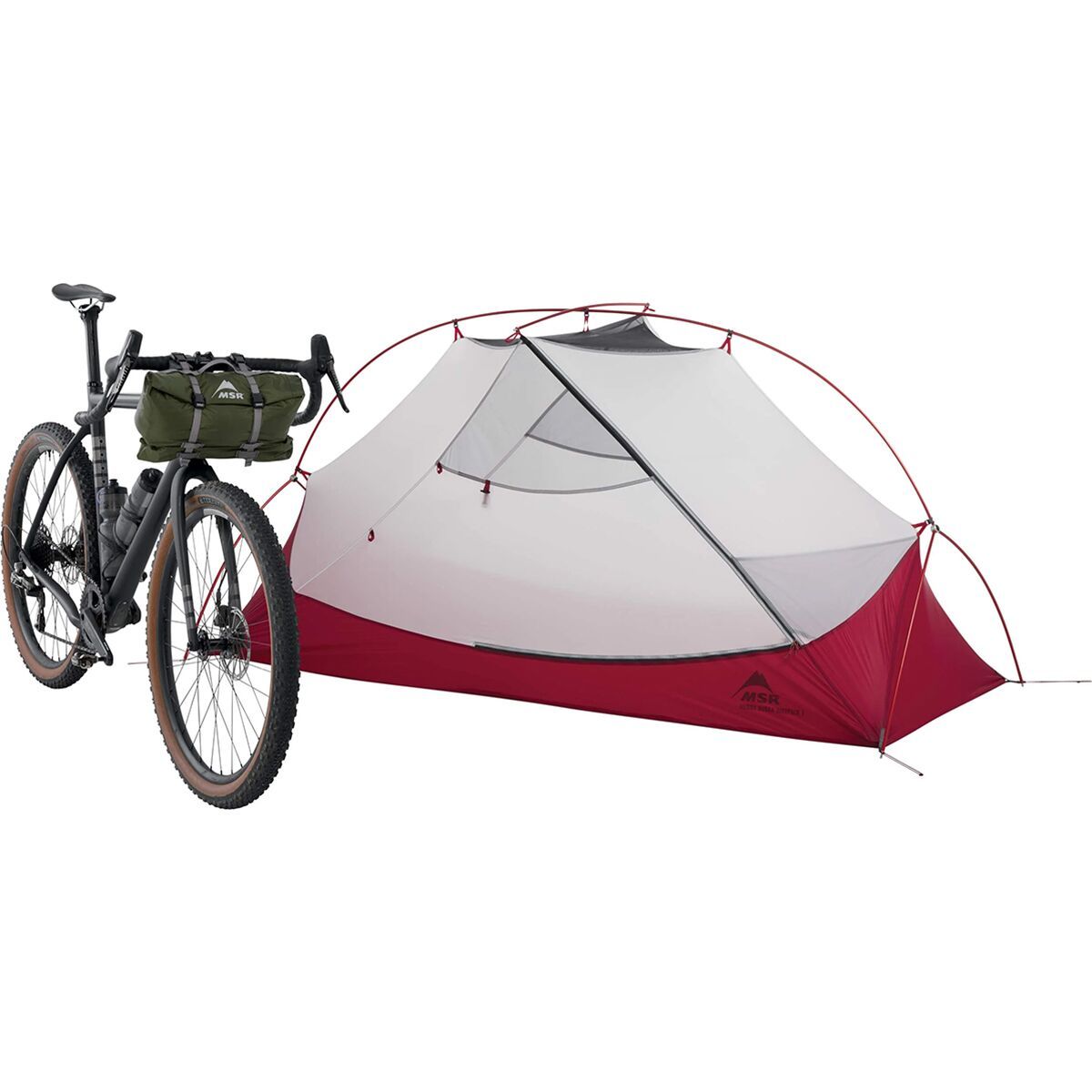 MSR Hubba Hubba Bikepack Tent: 1-Person 3 Season in Green