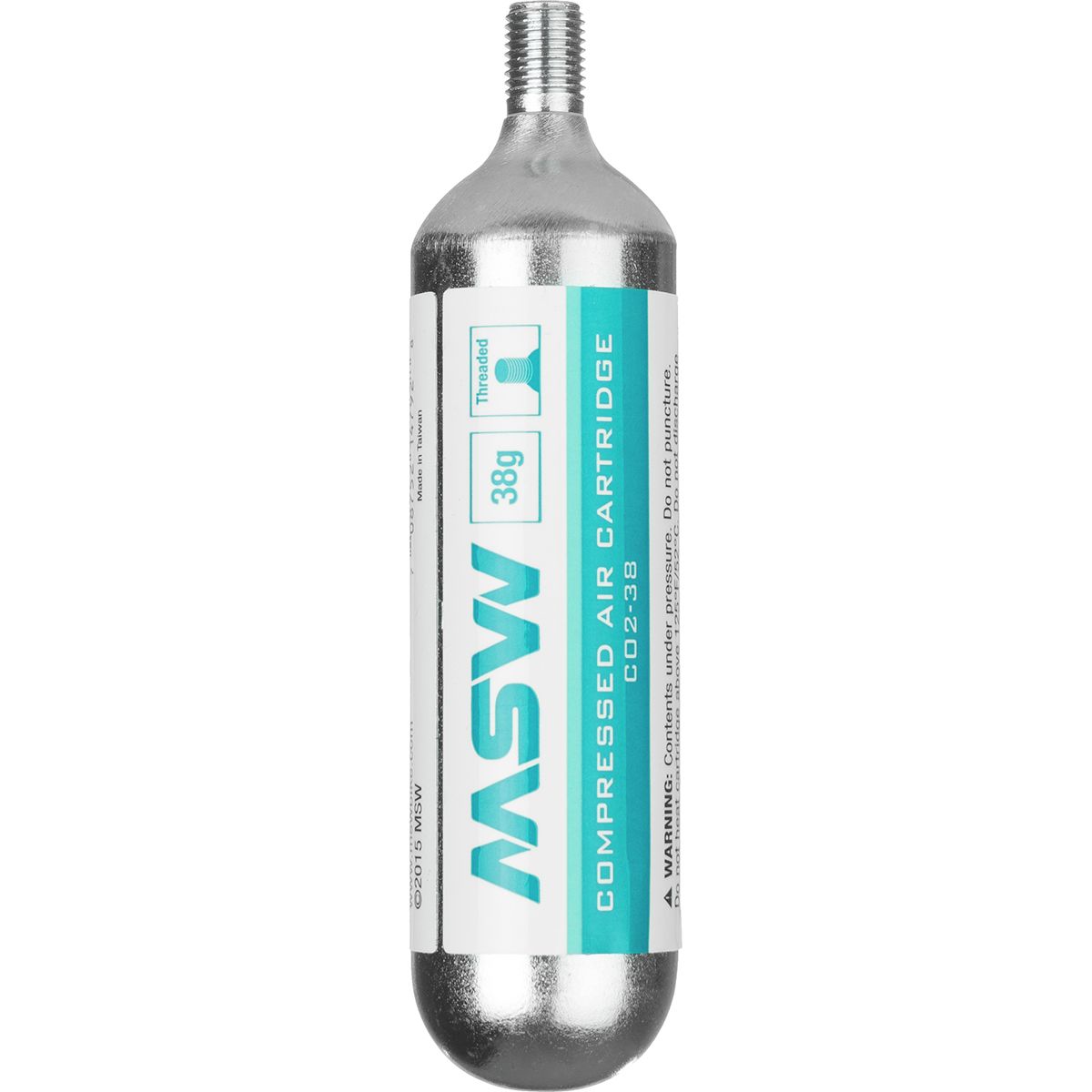 MSW Threaded CO2 Cartridge - 38g in Silver