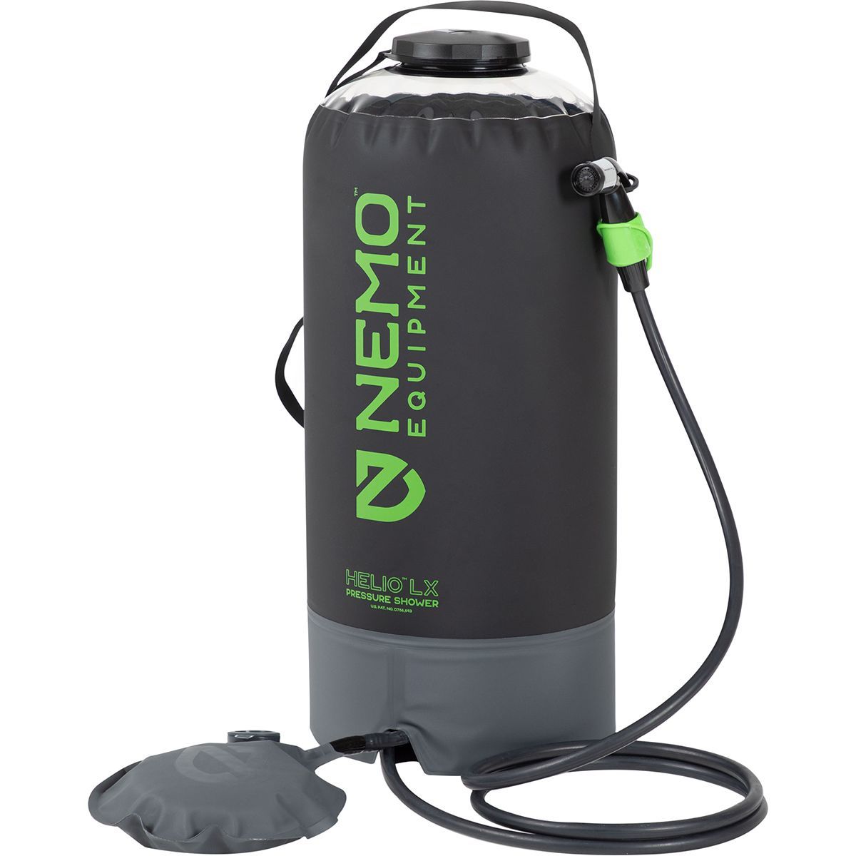 NEMO Equipment Inc. Helio LX Pressure Shower in Black / Apple Green