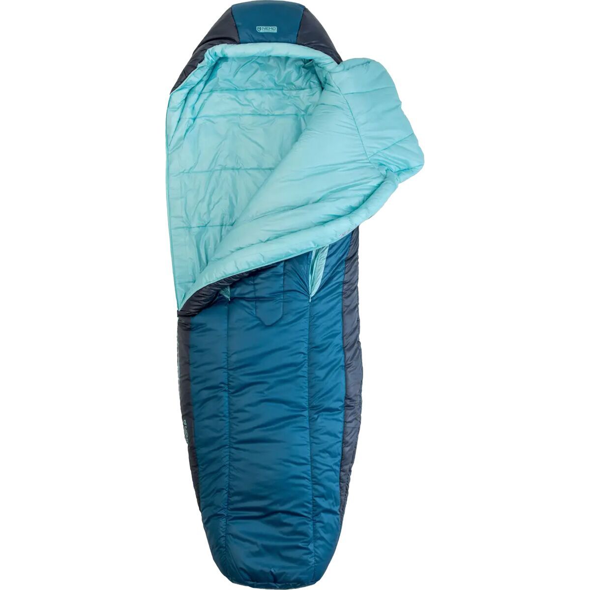 NEMO Equipment Inc. Women's Forte Endless Promise Sleeping Bag: 20F Synthetic in Abyss / Hazy Aqua - Size: Regular