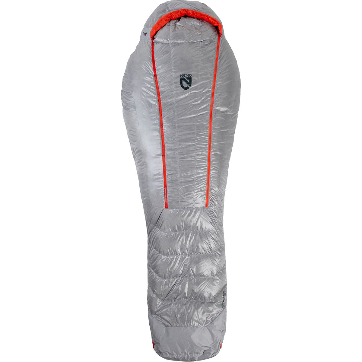 NEMO Equipment Inc. Coda Endless Promise Sleeping Bag: 25/35F Down in Titanium - Size: Short