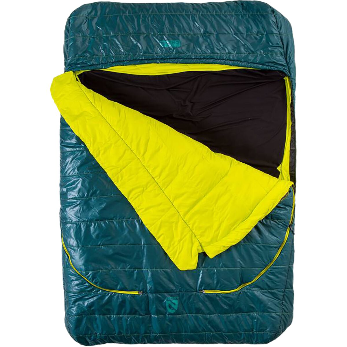 NEMO Equipment Inc. Jazz Double Sleeping Bag: 30F Synthetic in Lagoon / Lumen